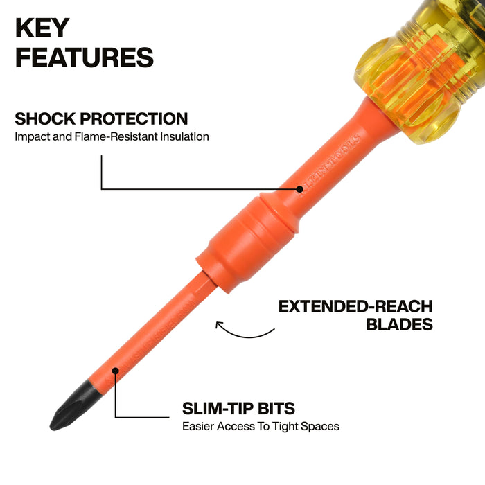Klein Tools  6-in-1 Insulated Auto-Lock Screwdriver 32306INS