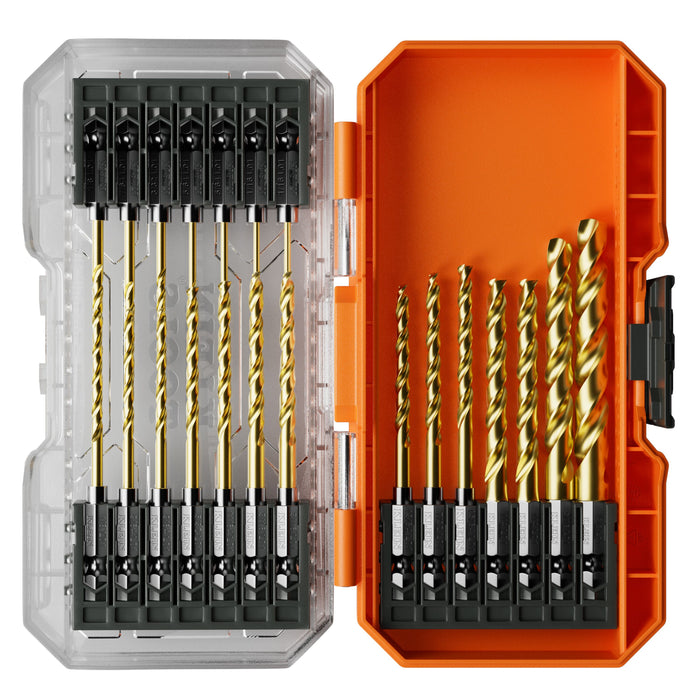 Klein Tools Titanium Drill Bit Set, 21-piece 53621