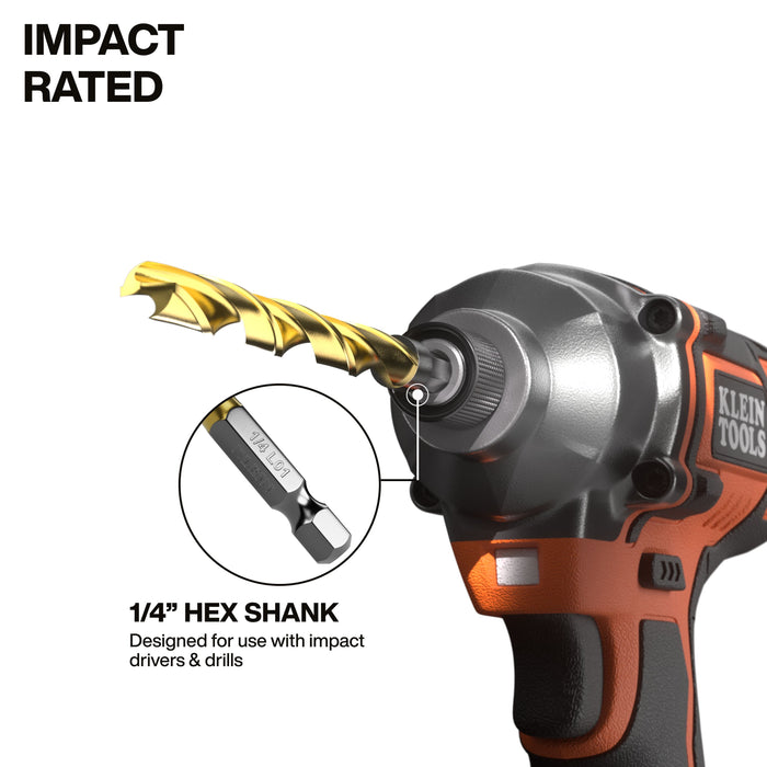 Klein Tools Titanium Drill Bit Set, 21-piece 53621