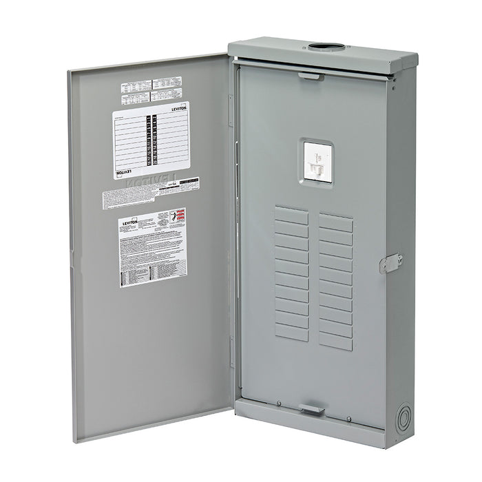 Leviton 125A 120/240V 20 Circuit 20 Spaces Outdoor Load Center Enclosure and Interior with Main Breaker, Model LR212-BDC*