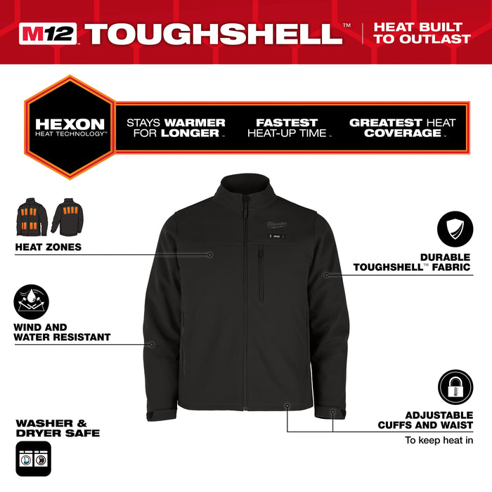 Milwaukee M12 Heated TOUGHSHELL Jacket Kit - Black, 3X