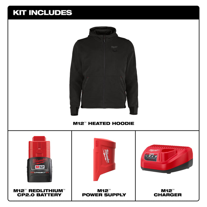 Milwaukee M12 Heated Hoodie - Red, Small