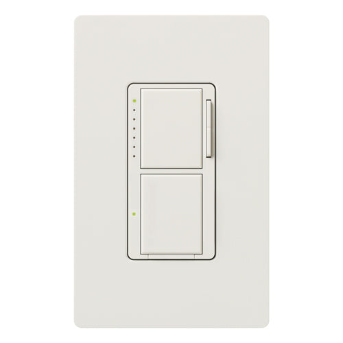 Lutron Maestro LED+ Dimmer & Switch combo, White, Model MACL-L3S25-WH