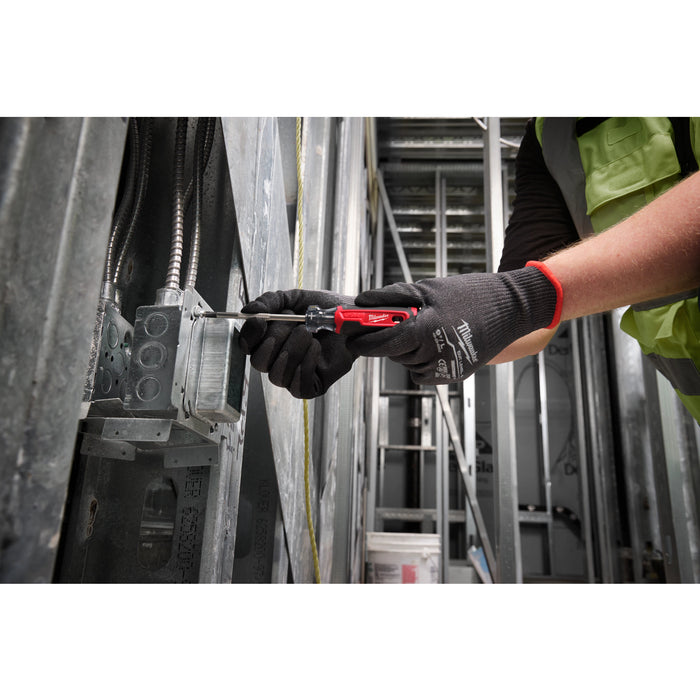 Milwaukee 6 PC. Dipped Grip Pliers, Wire Stripper, & Cushion Grip Screwdrivers Set(USA) w/ PACKOUT Low-Profile Compact Organizer