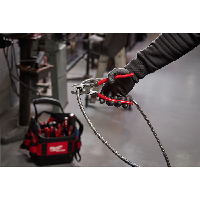 Milwaukee 6 PC. Dipped Grip Pliers, Wire Stripper, & Cushion Grip Screwdrivers Set(USA) w/ PACKOUT Low-Profile Compact Organizer