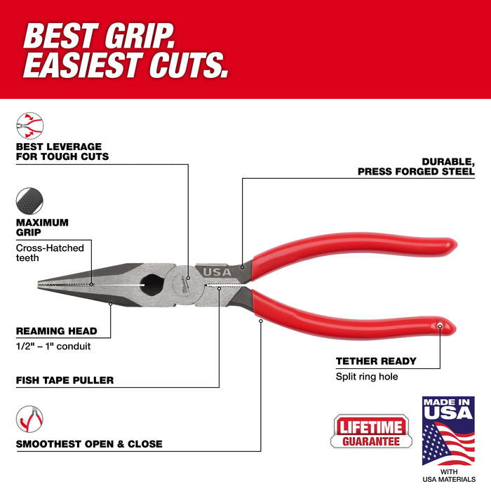 Milwaukee 6 PC. Dipped Grip Cutting Pliers, Wire Stripper, & Cushion Grip Screwdrivers Set (USA)