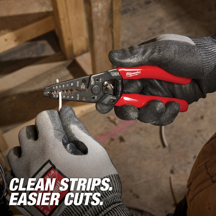 Milwaukee 8-20 AWG Dipped Grip Wire Stripper & Cutter (USA)