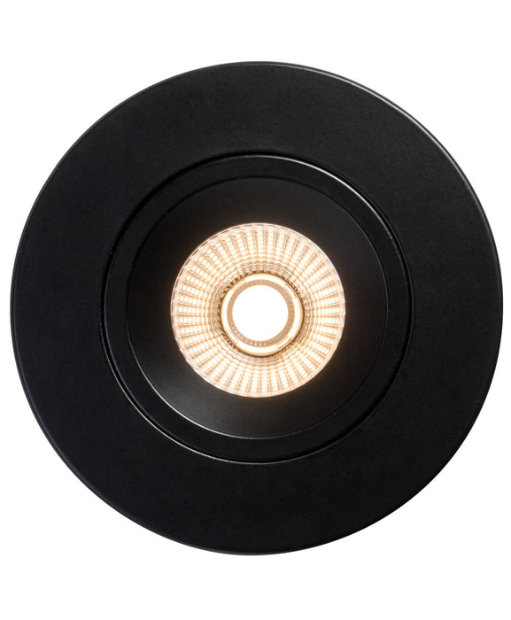 Liteline 4" Luna LED Black Round Regressed Gimbal Recessed Fixture, Dim to Warm, Model RA4-12RG-DTW90BK*