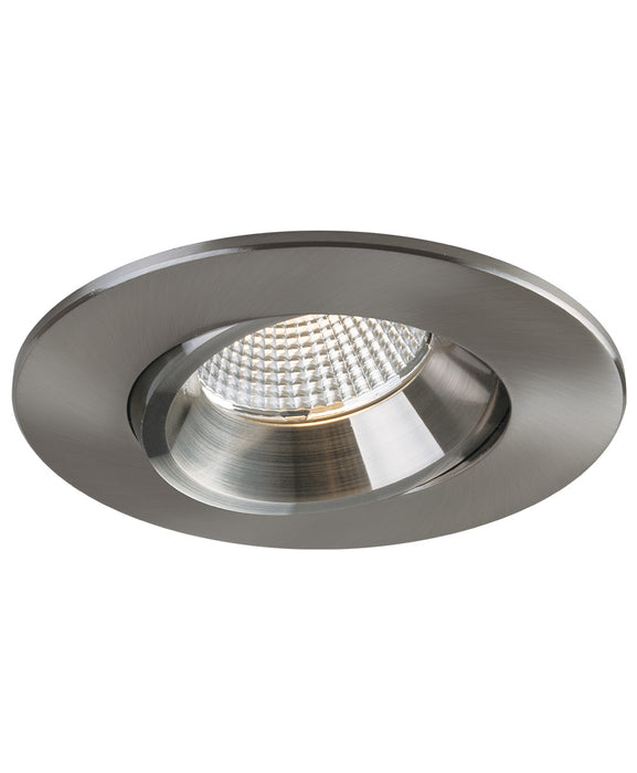 Liteline 4" LUNA LED Round Regressed Gimbal Recessed Fixture Brushed Nickel