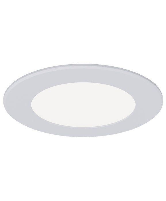 Liteline SlimLED Original, 4" White Round LED Slim Profile Recessed Downlight, Color Selectable 27K - 50K, Model SLM4-CCT-WH