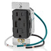 Leviton Decora 60W USB-A/C PD Wall Outlet, 15A TR Receptacle, Wallplate not included, AC1P6-E Black