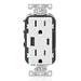 Leviton Decora 18W USB-A/C Wall Outlet, 15A TR Receptacle, Wallplate not included, BAC15-W White