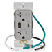 Leviton Decora 60W USB-A/C PD Wall Outlet, 20A TR Receptacle, Wallplate not included, AC2P6-E Black