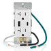 Leviton Decora 60W USB-A/C PD Wall Outlet, 20A TR Receptacle, Wallplate not included, AC2P6-W White