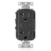 Leviton Decora 30W USB-C PD Wall Outlet, 20A TR Receptacle, Wallplate not included, CC2P3-E Black