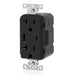 Leviton Decora 18W USB-A/C Wall Outlet, 20A TR Receptacle, Wallplate not included, BAC20-E Black