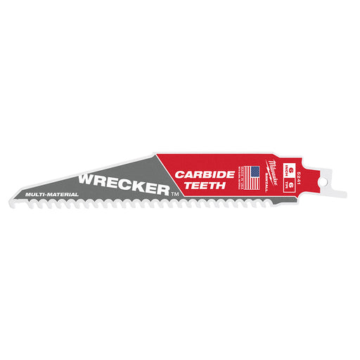 Milwaukee 6" 6 TPI WRECKER™ with Carbide Teeth SAWZALL® Blade for Multi-Material (1 PK)