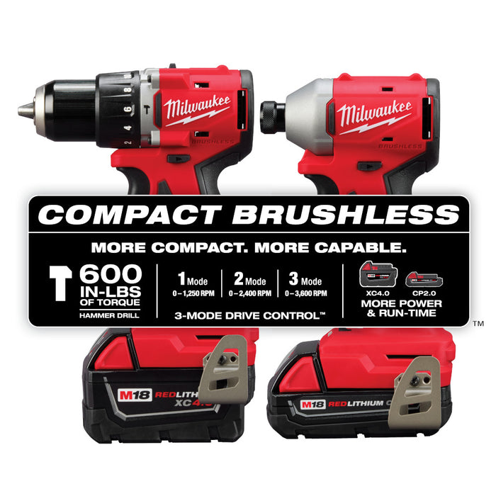 Milwaukee M18™ Compact Brushless 2-Tool Combo Kit