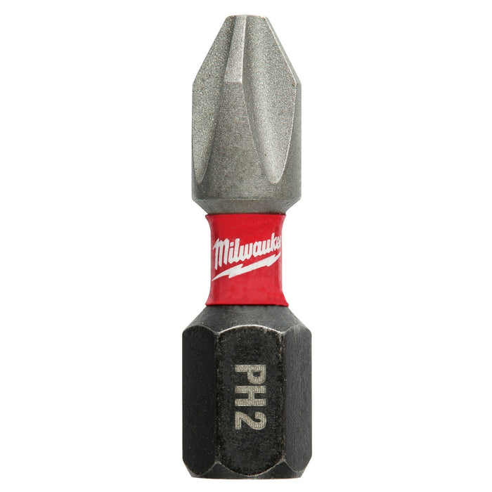 Milwaukee SHOCKWAVE™ 1" Impact Duty Phillips #2 Insert Bits (5 PK)