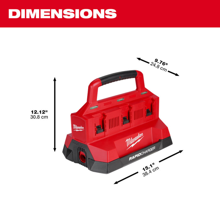 Milwaukee M18™ PACKOUT™ Six Bay Rapid Charger