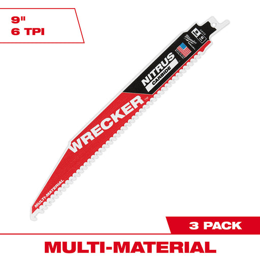 Milwaukee 9" 6TPI Nitrus Carbide 3PK