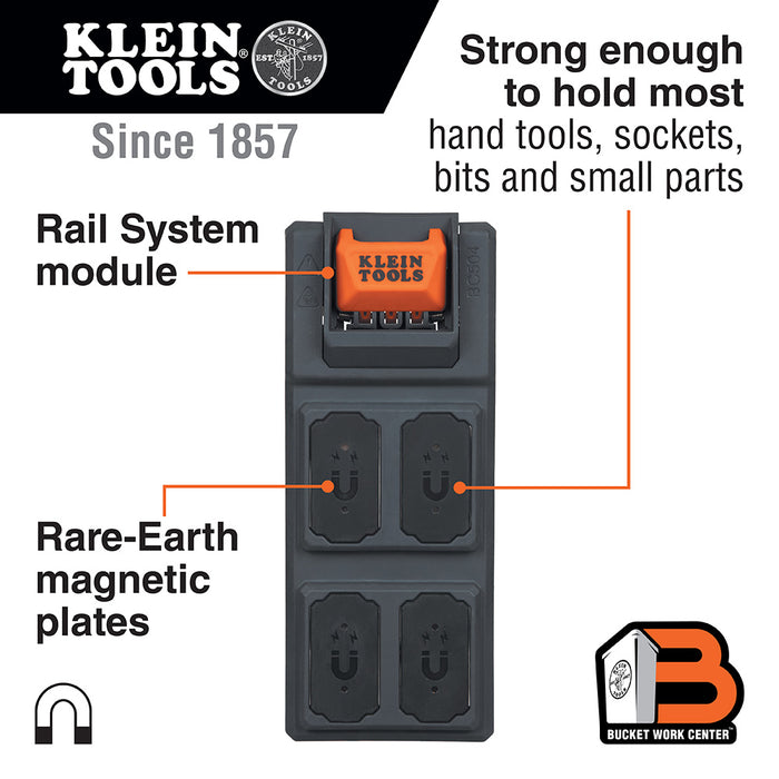 Klein Tools Magnetic Tool Storage Module, Rail System, Model BC504C*