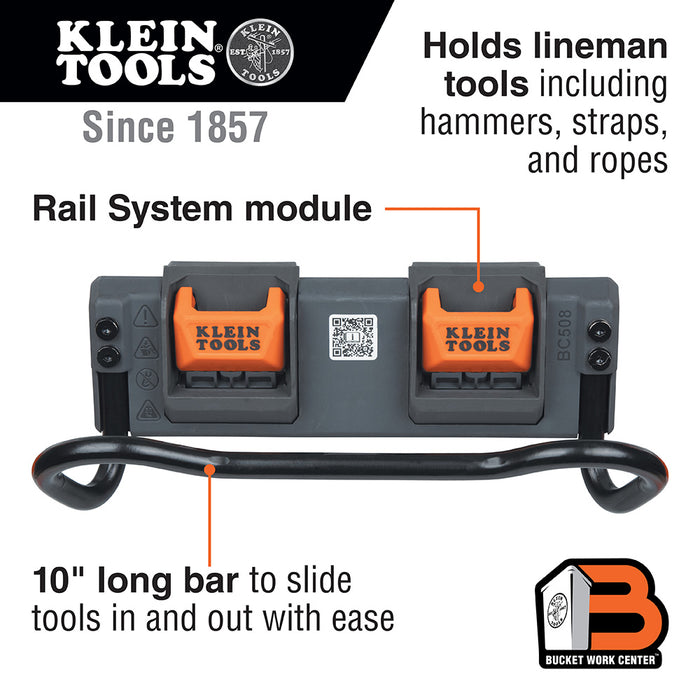 Klein Tools Utility Bar Storage Module, Rail System, Model BC508C*