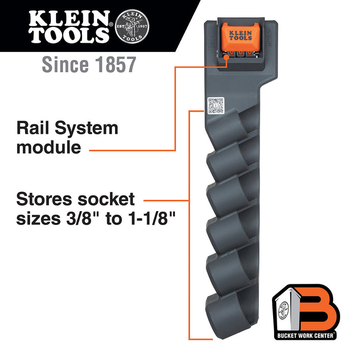 Klein Tools Socket Storage Module, Rail System, Model BC509C*