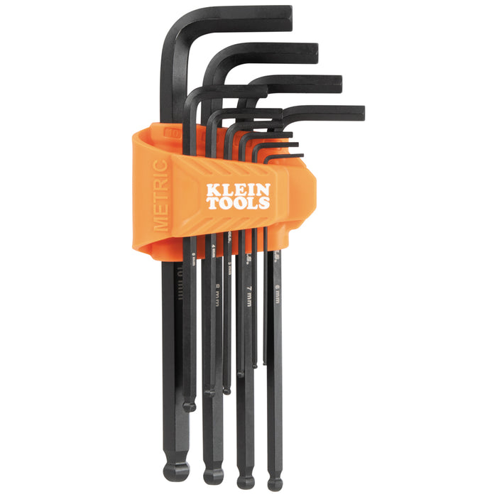 Klein Tools Long Ball-End Hex Key Set, Metric, 10-Piece, Model BLS10M*