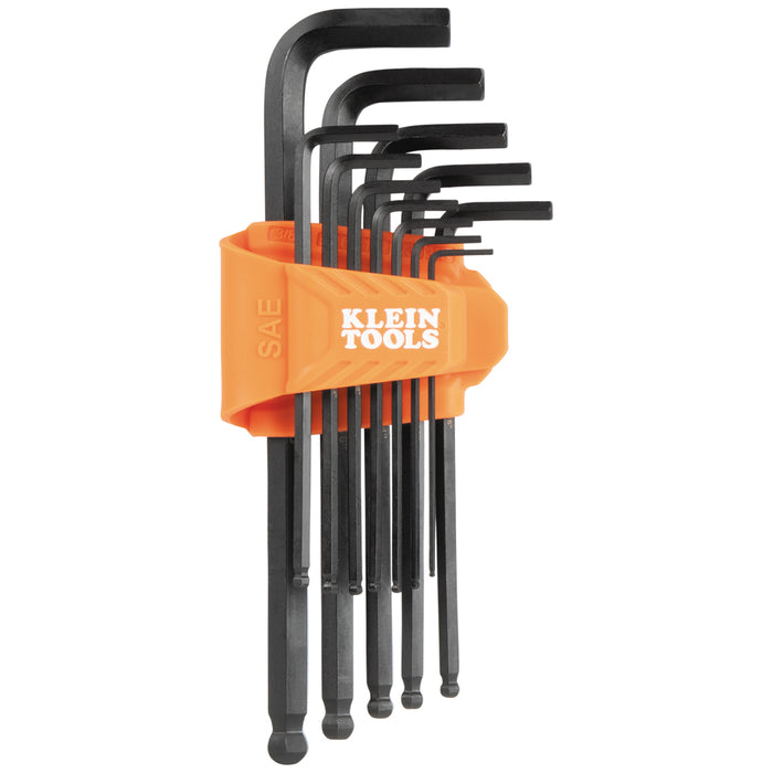 Klein Tools L-Style Ball-End Hex Key Wrench Set, SAE, 12-Piece, Model BLS12*