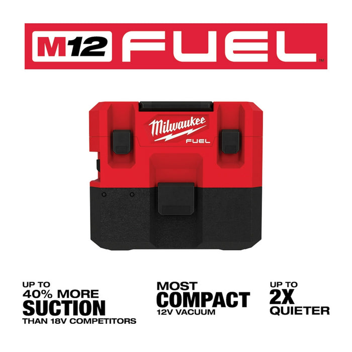 Milwaukee M12 FUEL 1.6 Gal. Wet/Dry Vacuum