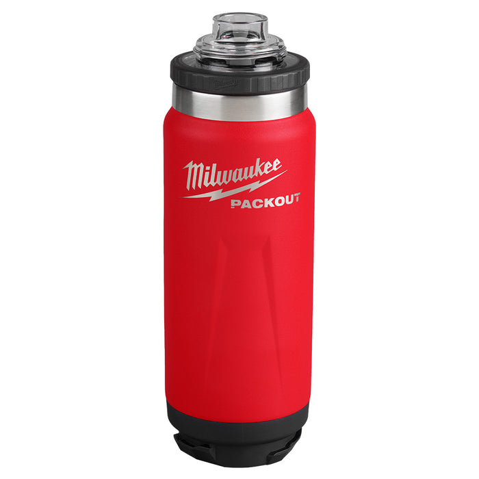 Milwaukee PACKOUT™ 24oz Insulated Bottle with Chug Lid - Red