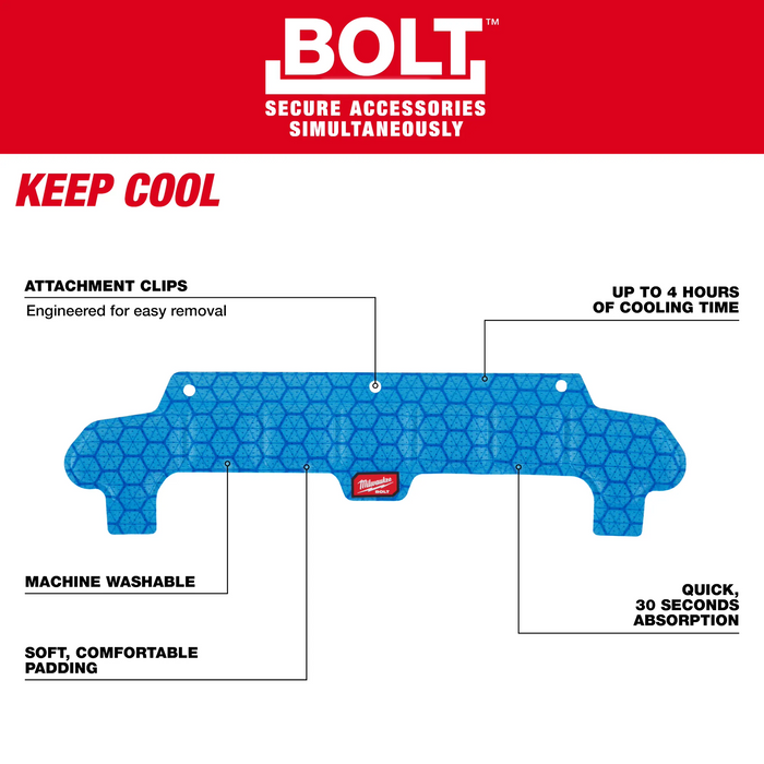 Milwaukee BOLT™ Safety Helmet Cooling Sweatband, Model 48-73-4543