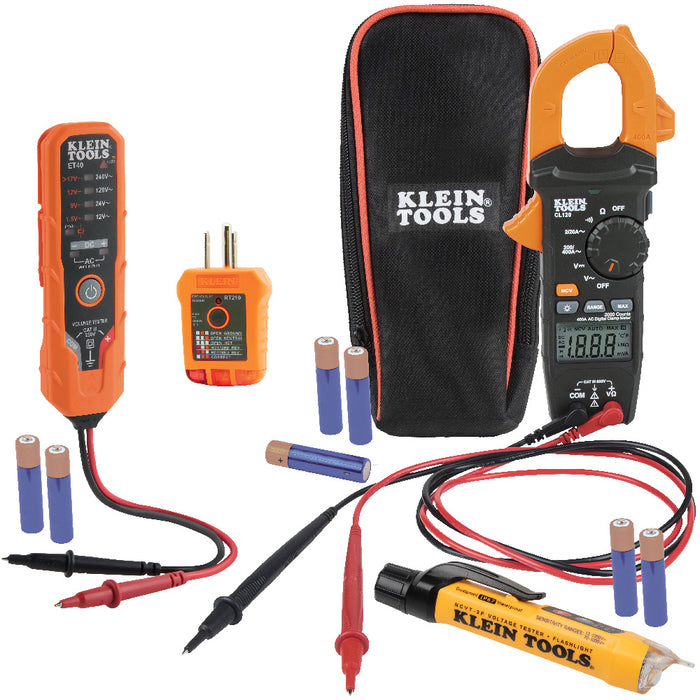 Klein Tools Clamp Meter Electrical Test Kit, Model CL120VP