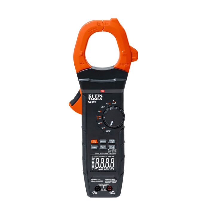 Klein Tools 2000A AC/DC Auto-Ranging TRMS Clamp Meter with Worklight