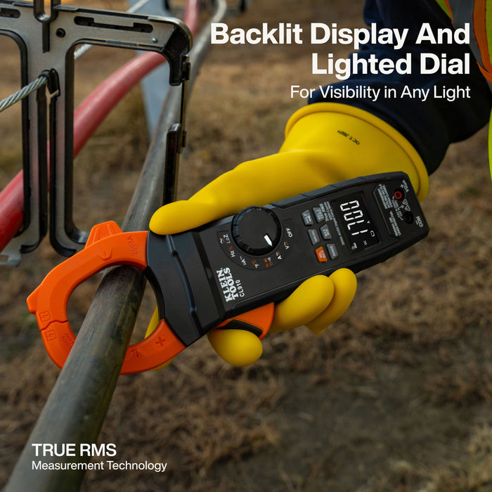Klein Tools 2000A AC/DC Auto-Ranging TRMS Clamp Meter with Worklight