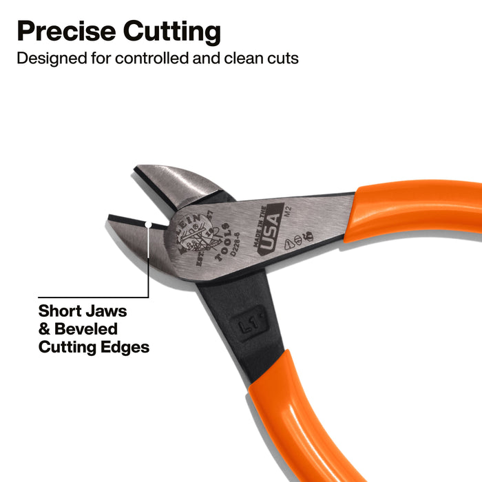 Klein Tools Diagonal Cutting Pliers, High-Leverage, 6-Inch