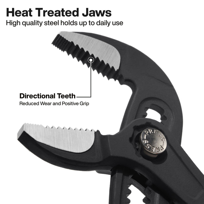 Klein Tools Straight Jaw Quick-Adjust Pump Pliers, 10-Inch
