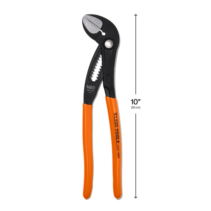 Klein Tools Straight Jaw Quick-Adjust Pump Pliers, 10-Inch