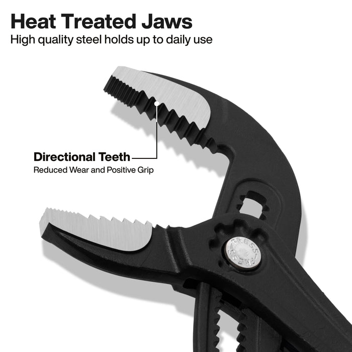 Klein Tools Straight Jaw Quick-Adjust Pump Pliers, 12-Inch