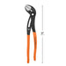 Klein Tools Straight Jaw Quick-Adjust Pump Pliers, 12-Inch