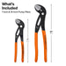 Klein Tools Straight Jaw Quick-Adjust Pump Pliers Set, 2-Piece