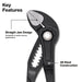 Klein Tools Straight Jaw Quick-Adjust Pump Pliers Set, 2-Piece