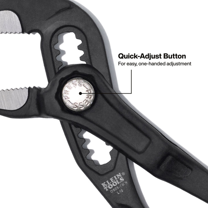 Klein Tools Straight Jaw Quick-Adjust Pump Pliers Set, 2-Piece