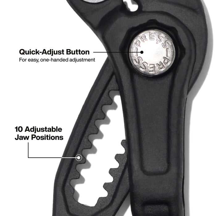 Klein Tools Straight Jaw Quick-Adjust Pump Pliers, 7-Inch