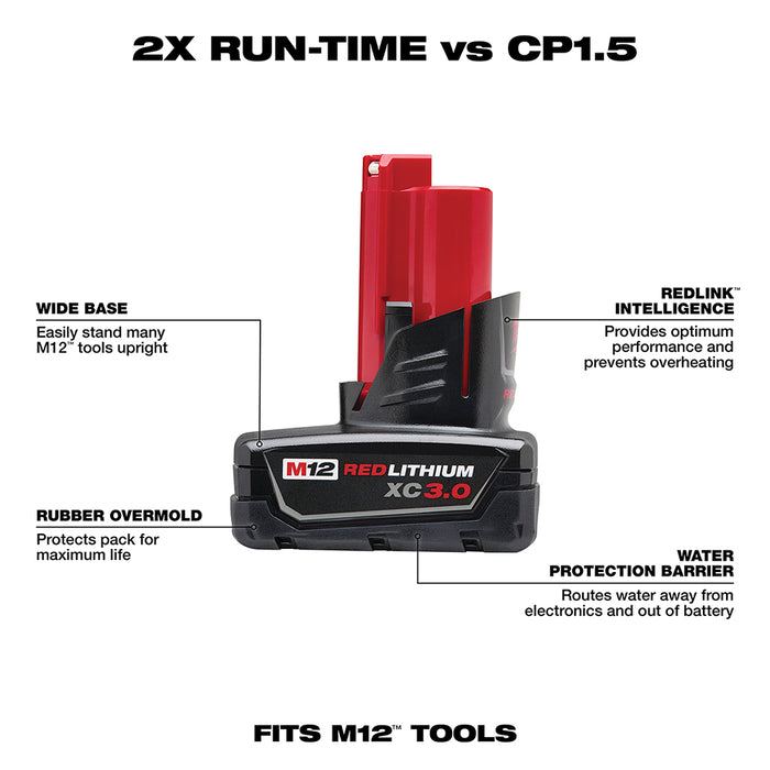 Milwaukee M12™ 3.0Ah Battery Pack