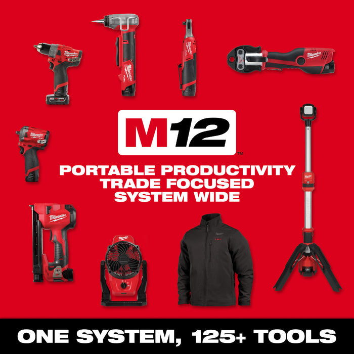 Milwaukee M12™ Green Cross Line & Plumb Points Laser Kit