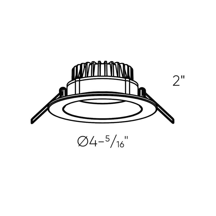 Dals Lighting 4" Regressed Panel, Model DDP4-CC-WH*