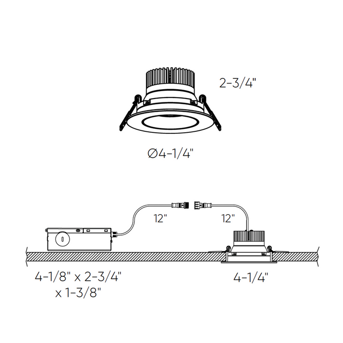 Dals Lighting Black 3.5" Regressed Gimbal Downlight, Model GBR35-CC-BK*