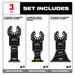 Milwaukee OPEN-LOK™ Multi-Material Multi-Tool Blade Variety Pack 3PC